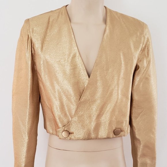 Suits & Blazers Mens Gold Jacket M 196s Metallic Stage Costume Poshmark
